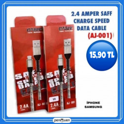AJ-001 2.4 AMPER SAFF CHARGE SPEED DATA USB