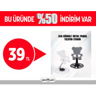360 DÖNERLİ METAL PANDA TELEFON  STANDI