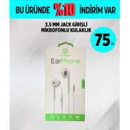 3.5 MM  JACK GİRİŞLİ MİKROFONLU KULAKLIK