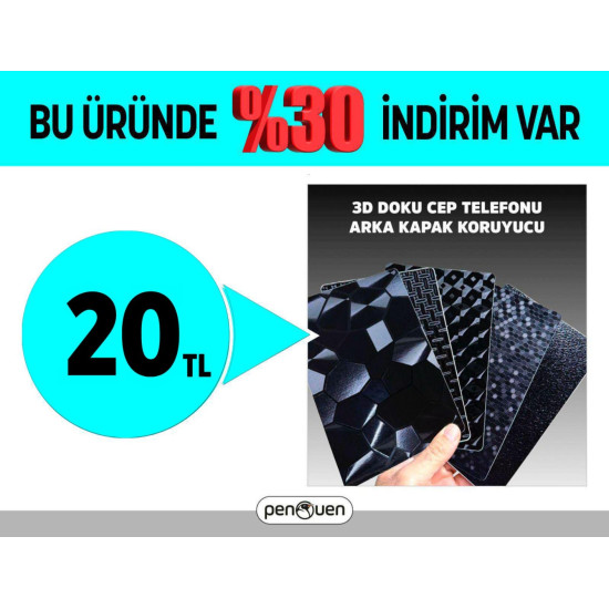3D DOKU CEP TELEFONU ARKA KAPAK KORUYUCU