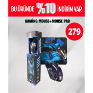GAMİNG MOUSE+MOUSE PAD