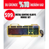 METAL GAMİNG KLAVYE MOUSE SET
