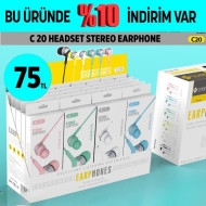 C 20 HEADSET STEREO EARPHONE